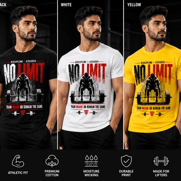 Curve Neck Gym T shirts 220 Gsm